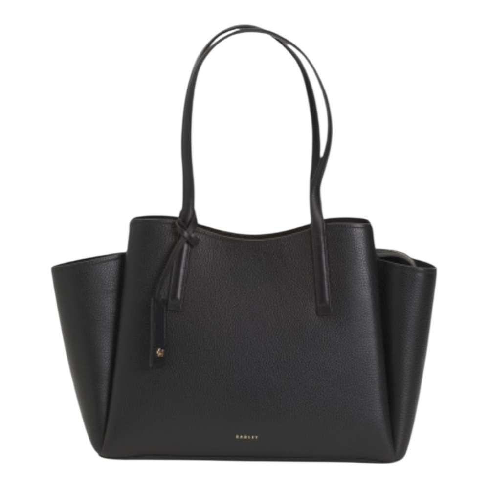 RADLEY LONDON Black Leather Blake Gardens Large Zip Top Tote NWT